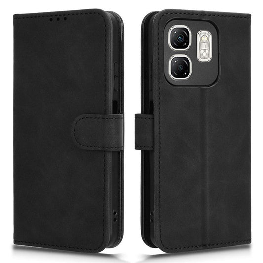 For Infinix Smart 9 4G  /  Hot 50i 4G Leather Case Skin-Feel Anti-Drop Wallet Flip Phone Cover - Black