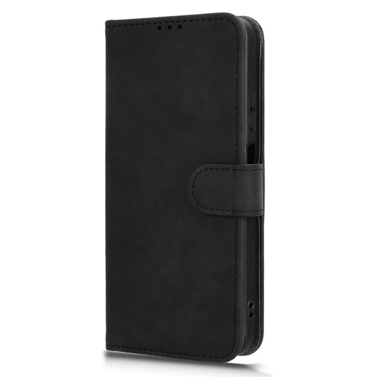 For Infinix Smart 9 4G  /  Hot 50i 4G Leather Case Skin-Feel Anti-Drop Wallet Flip Phone Cover - Black