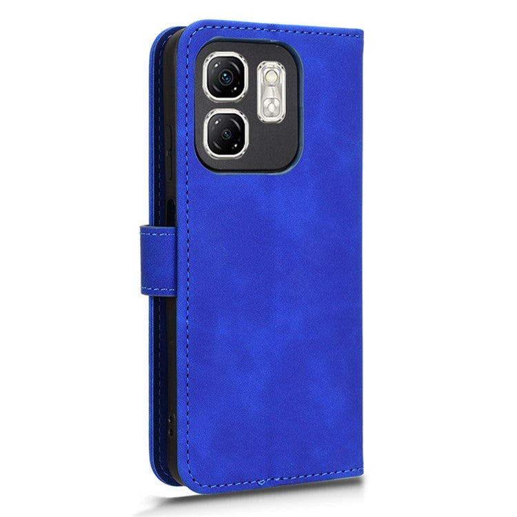 For Infinix Smart 9 4G  /  Hot 50i 4G Leather Case Skin-Feel Anti-Drop Wallet Flip Phone Cover - Blue