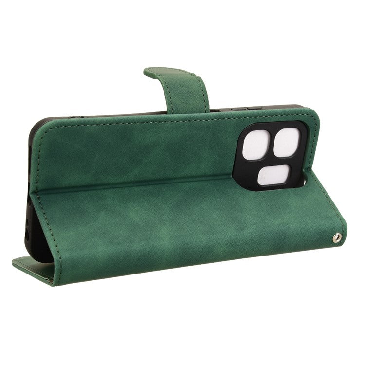 For Infinix Smart 9 4G  /  Hot 50i 4G Leather Case Skin-Feel Anti-Drop Wallet Flip Phone Cover - Green