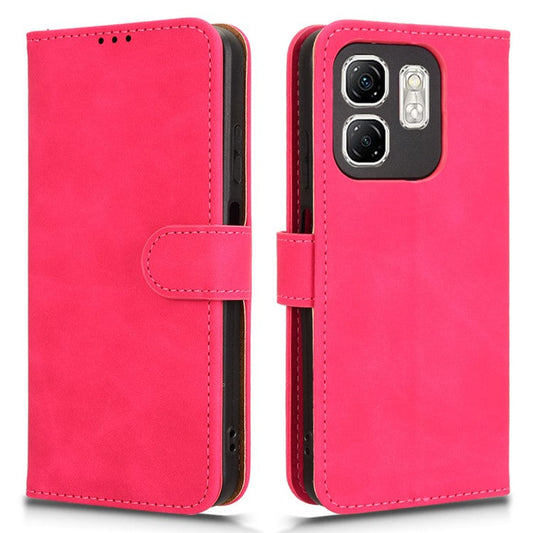 For Infinix Smart 9 4G  /  Hot 50i 4G Leather Case Skin-Feel Anti-Drop Wallet Flip Phone Cover - Rose