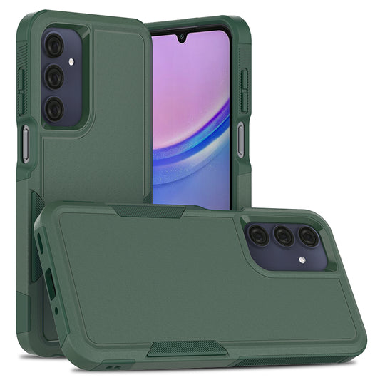For Samsung Galaxy A16 5G / A16 4G Case 2-in-1 PC+TPU Shockproof Phone Cover - Dark Green