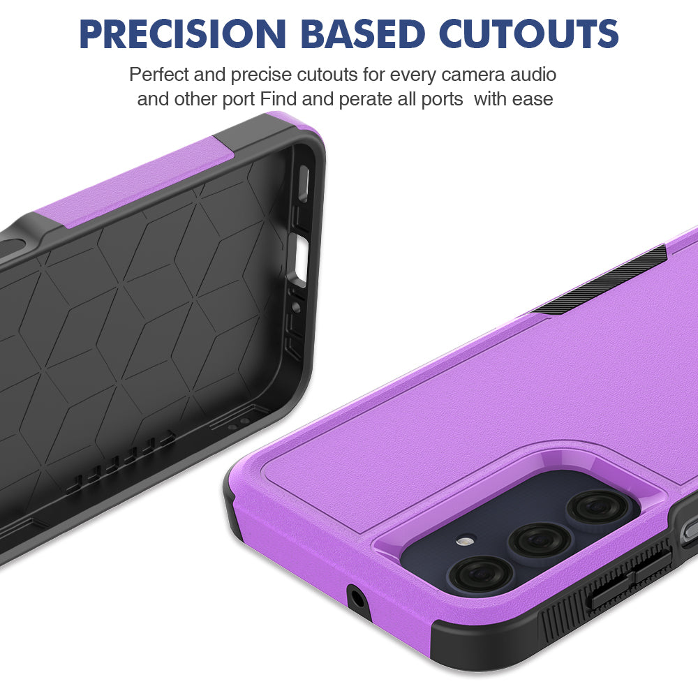 For Samsung Galaxy A16 5G / A16 4G Case 2-in-1 PC+TPU Shockproof Phone Cover - Purple