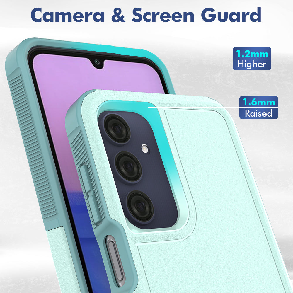 For Samsung Galaxy A16 5G / A16 4G Case 2-in-1 PC+TPU Shockproof Phone Cover - Mint Green
