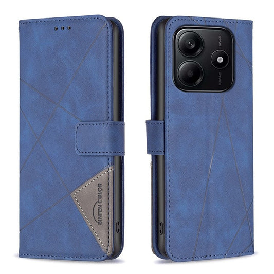 BINFEN COLOR BF05 For Xiaomi Redmi Note 14 5G Case Leather Phone Cover Wallet Stand - Blue