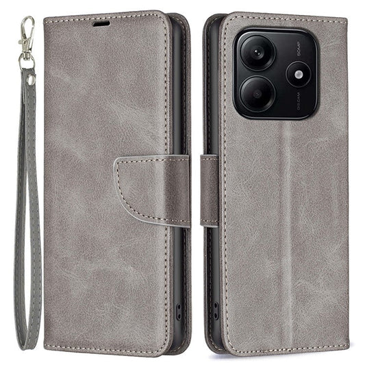 For Xiaomi Redmi Note 14 5G Case Shockproof PU Leather Cover with Wallet Card Slots - Grey