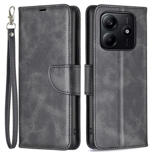 For Xiaomi Redmi Note 14 5G Case Shockproof PU Leather Cover with Wallet Card Slots - Black