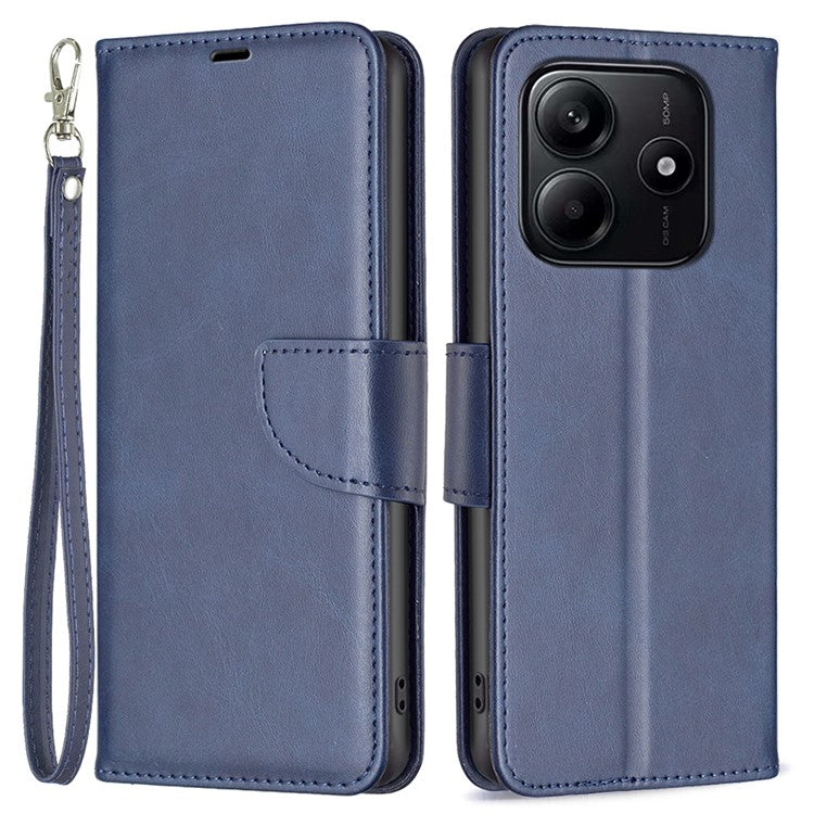 For Xiaomi Redmi Note 14 5G Case Shockproof PU Leather Cover with Wallet Card Slots - Blue