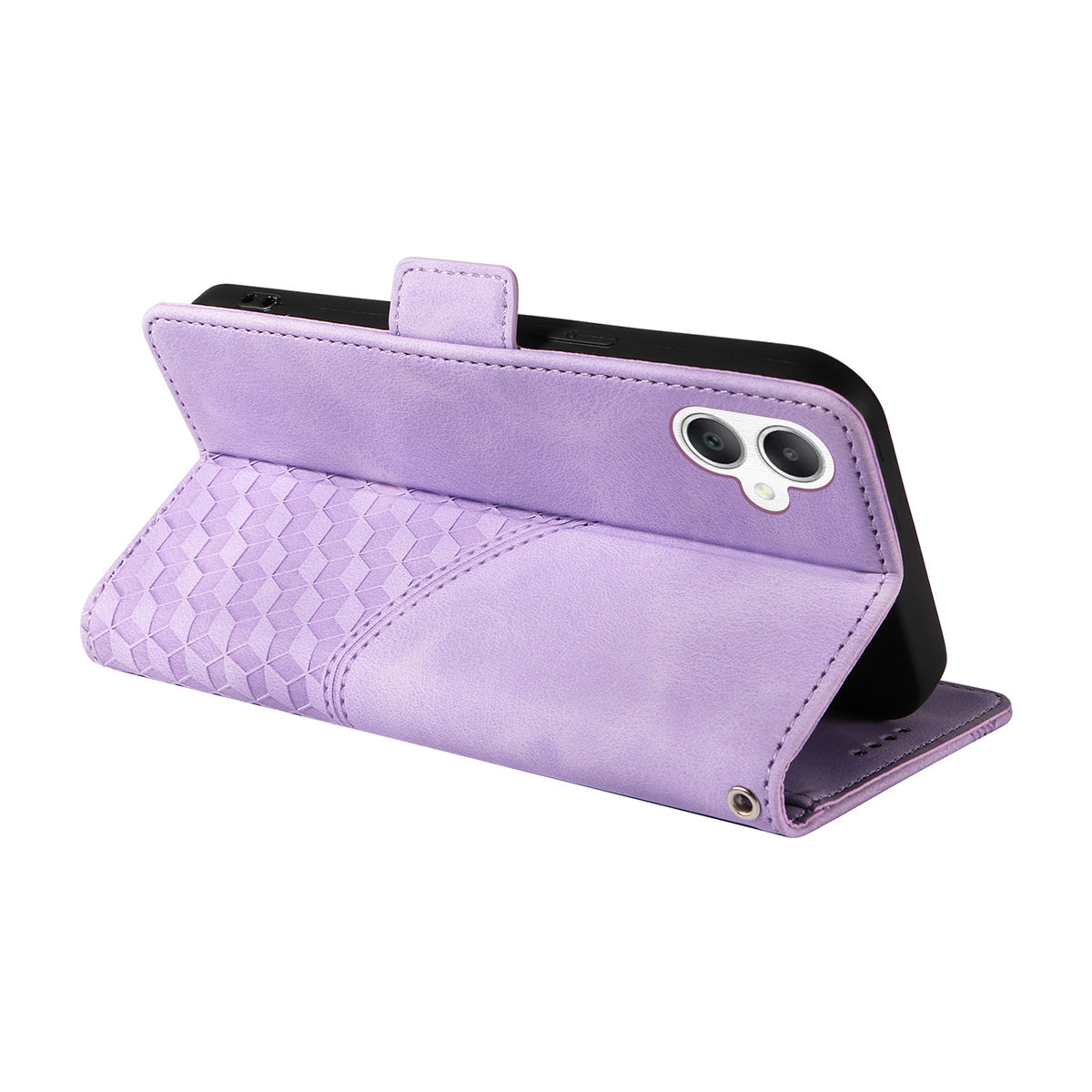For Samsung Galaxy A06 ENKAY Starry Sky Pattern PU Leather Case Wallet Shockproof Phone Cover with Screen Film - Purple