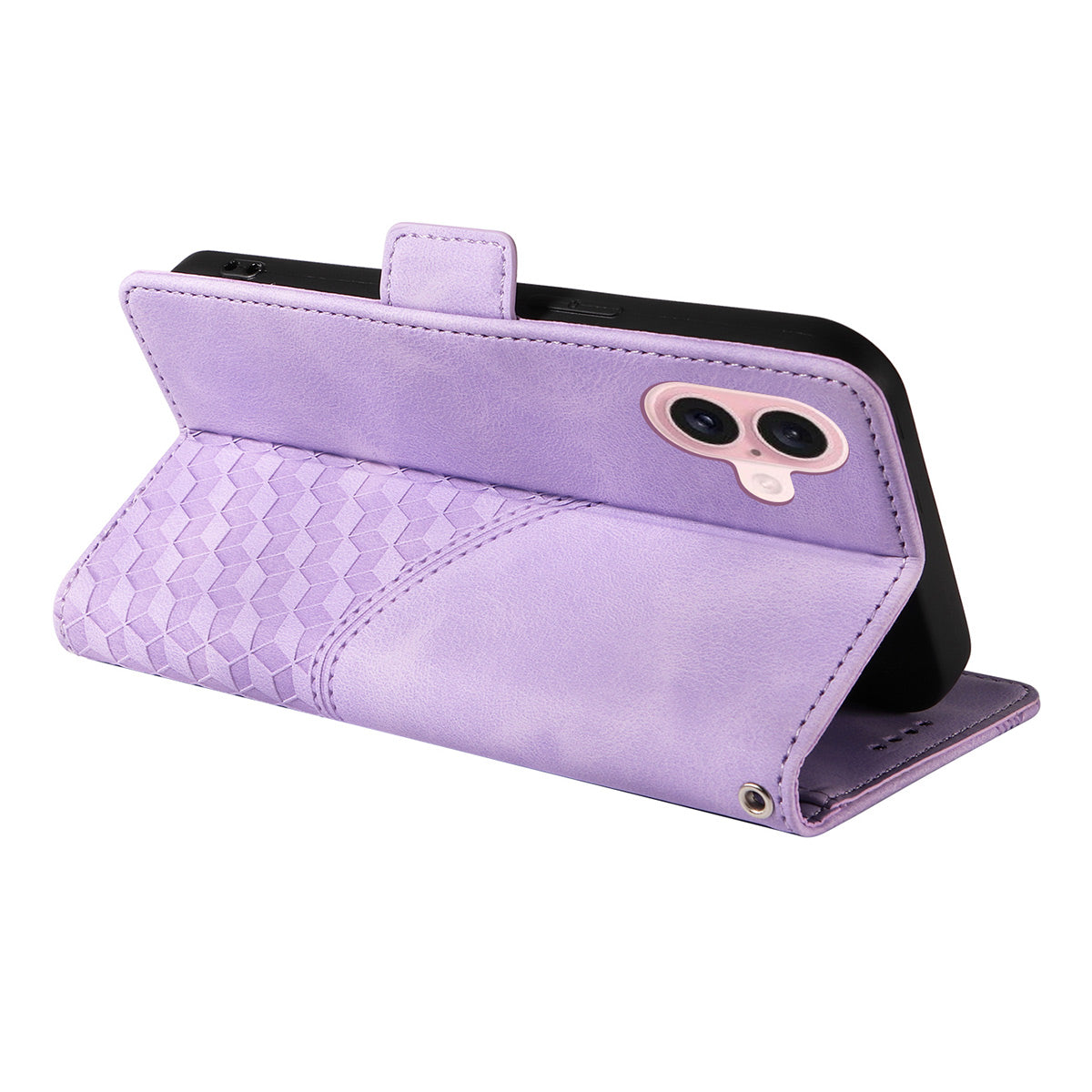 For iPhone 16 ENKAY Starry Sky Pattern PU Leather Case Wallet Shockproof Phone Cover with Screen Film - Black