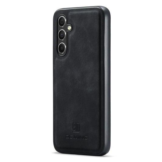DG.MING For Samsung Galaxy A16 5G / A16 4G Case PU Leather Covered PC+TPU Hybrid Phone Shell - Black