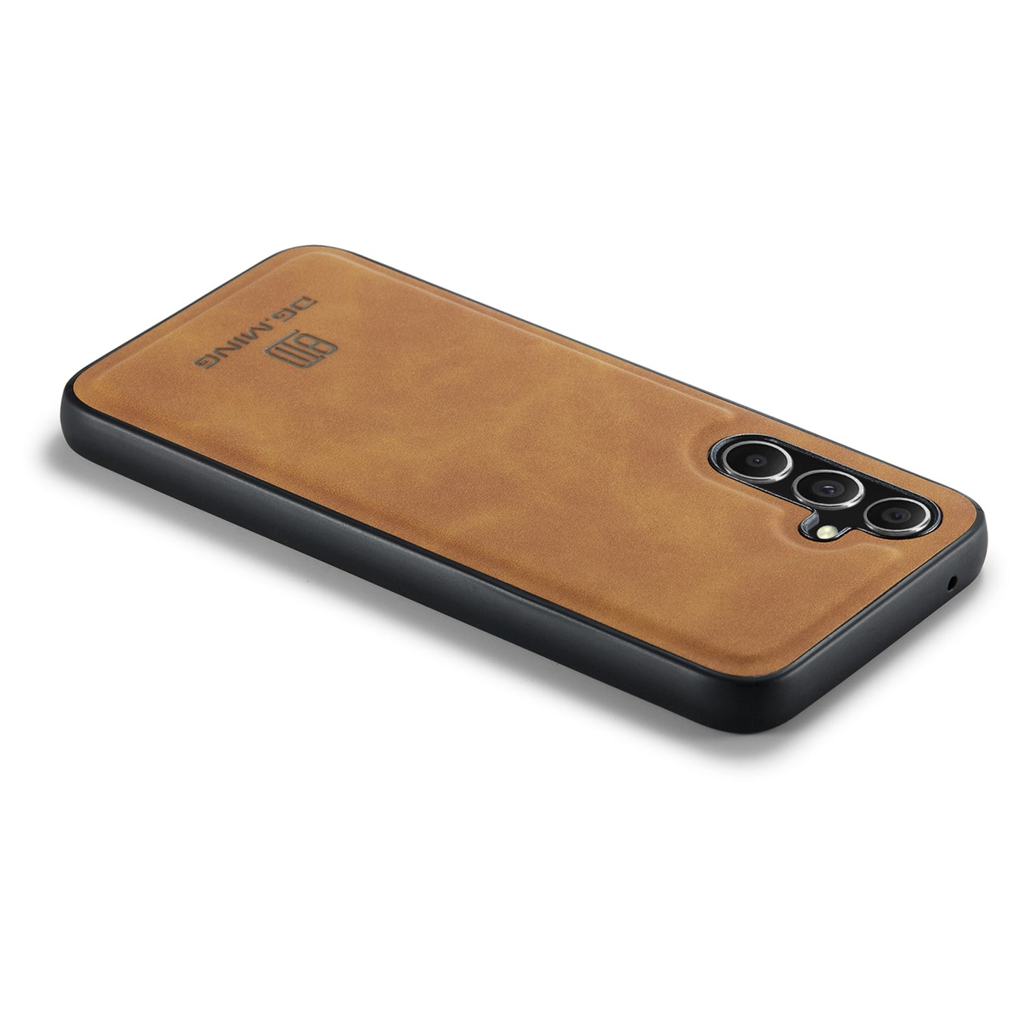 DG.MING For Samsung Galaxy A16 5G / A16 4G Case PU Leather Covered PC+TPU Hybrid Phone Shell - Brown