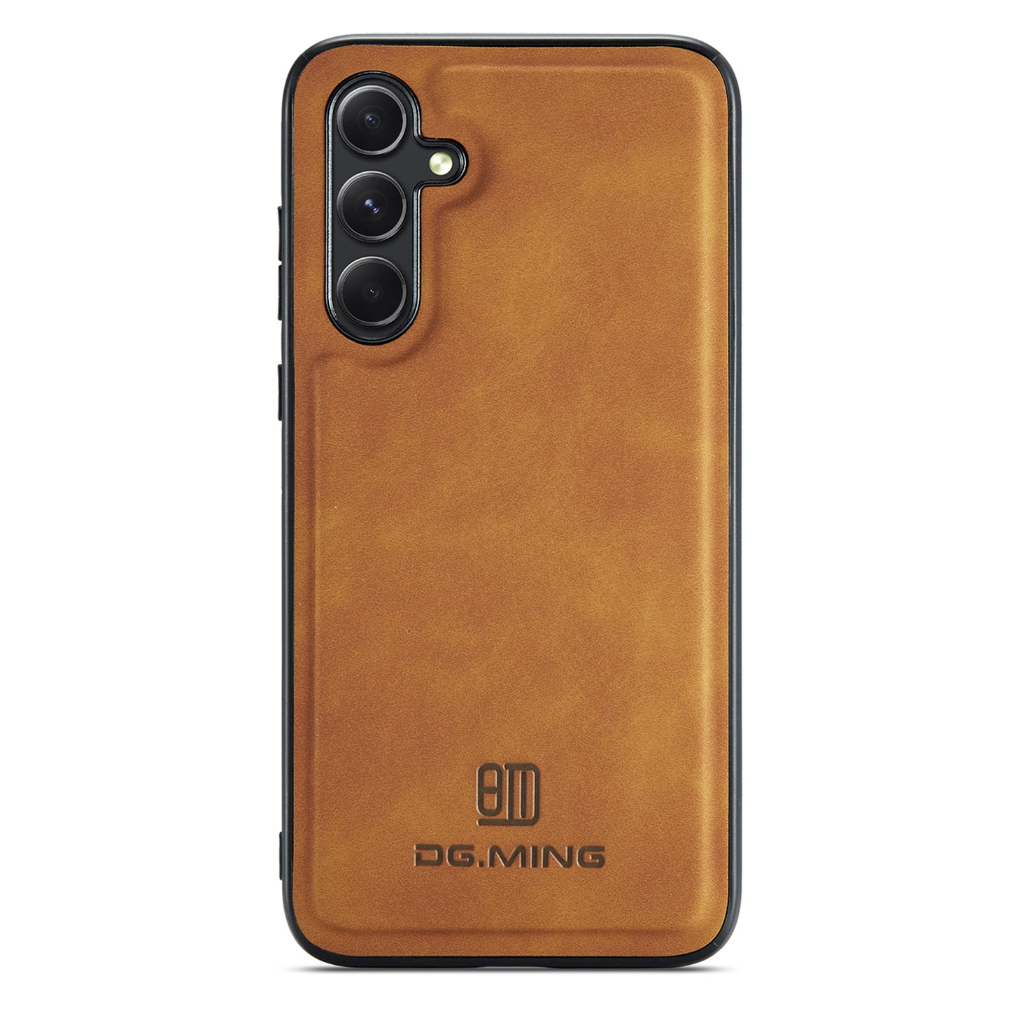 DG.MING For Samsung Galaxy A16 5G / A16 4G Case PU Leather Covered PC+TPU Hybrid Phone Shell - Brown