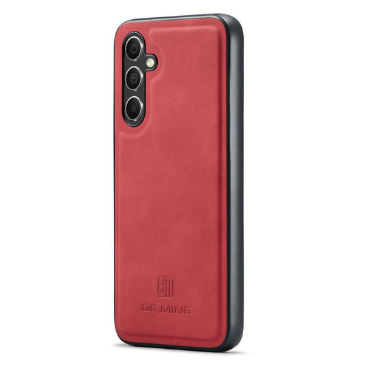 DG.MING For Samsung Galaxy A16 5G / A16 4G Case PU Leather Covered PC+TPU Hybrid Phone Shell - Red