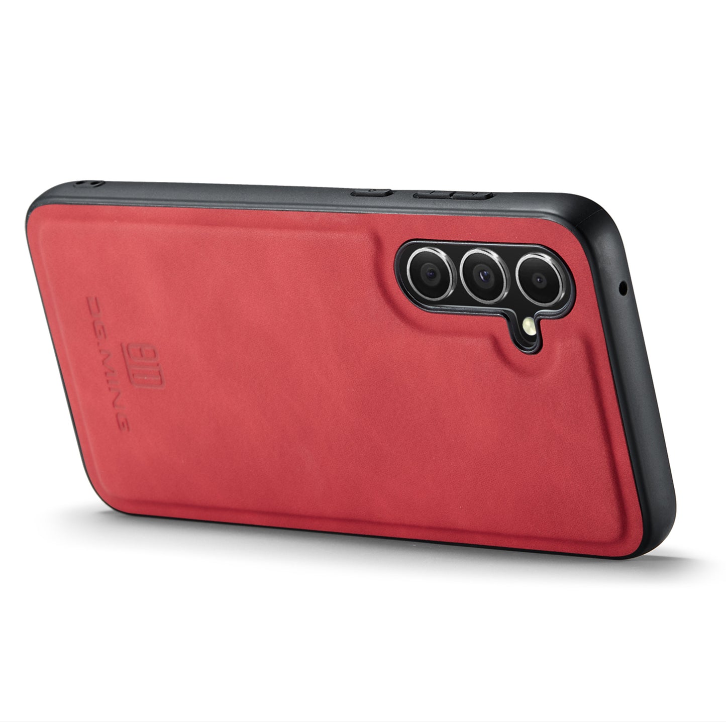 DG.MING For Samsung Galaxy A16 5G / A16 4G Case PU Leather Covered PC+TPU Hybrid Phone Shell - Red