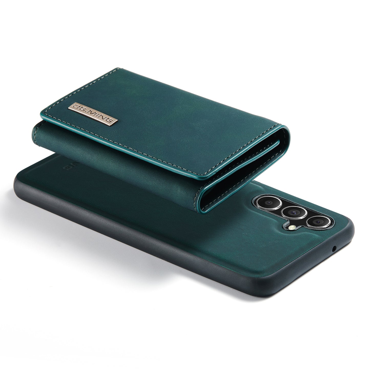 DG.MING M1 Series for Samsung Galaxy A16 5G / A16 4G Case Kickstand PU Phone Cover with Detachable Wallet - Green
