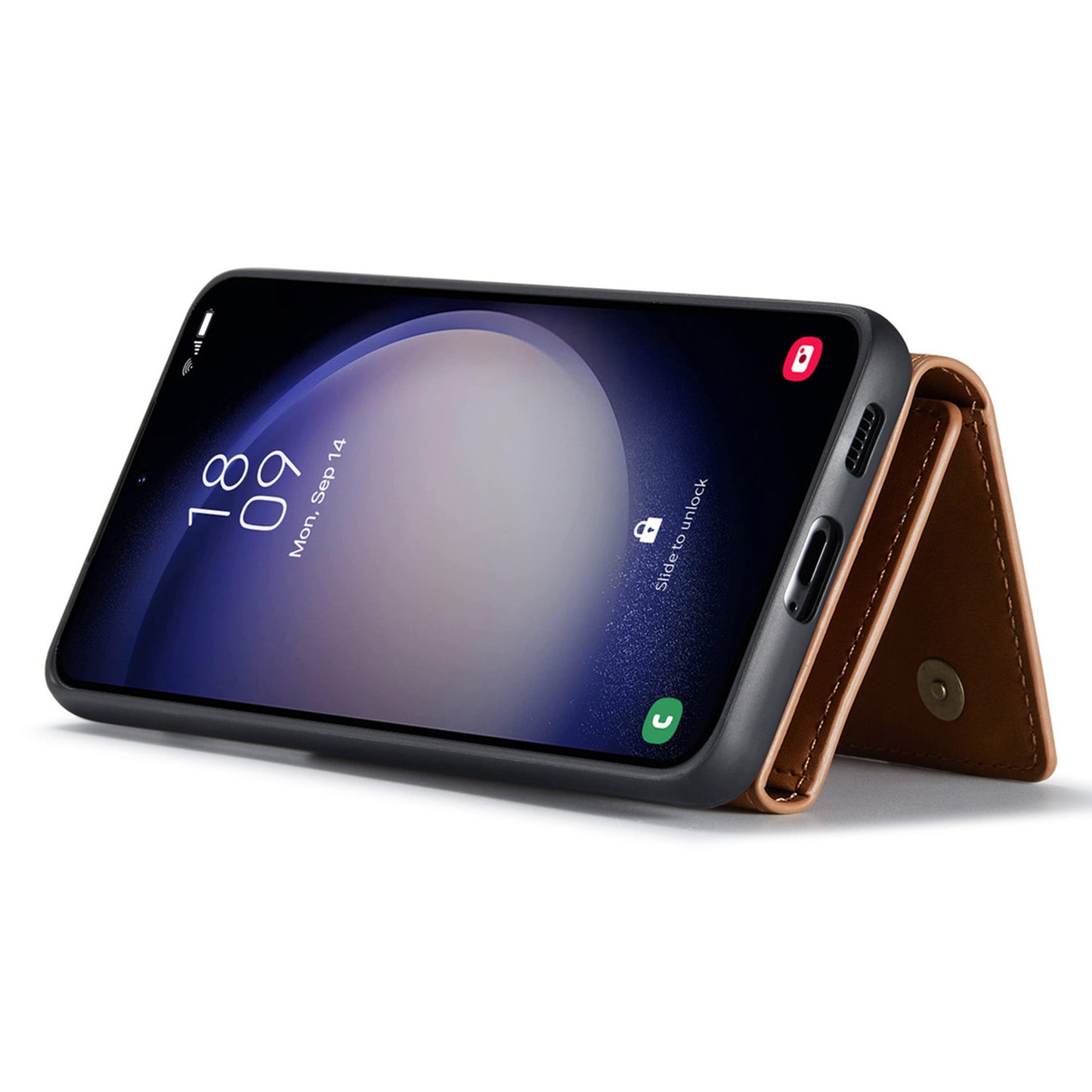 DG.MING M1 Series for Samsung Galaxy A16 5G / A16 4G Case Kickstand PU Phone Cover with Detachable Wallet - Brown