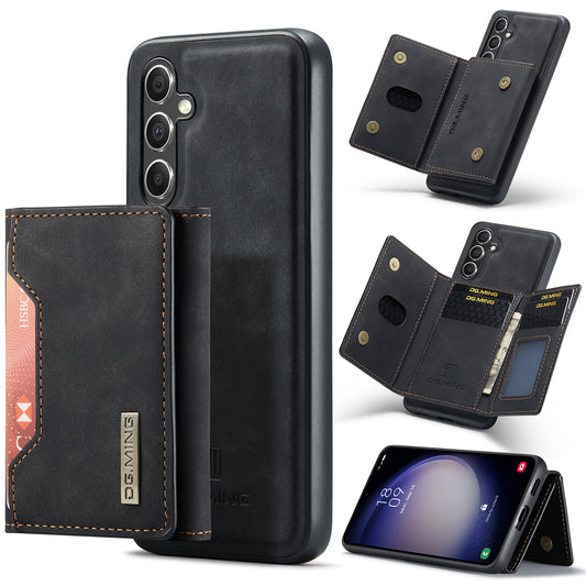 DG.MING M2 Series for Samsung Galaxy A16 5G / A16 4G Case PU+PC+TPU Phone Cover Detachable Wallet - Black