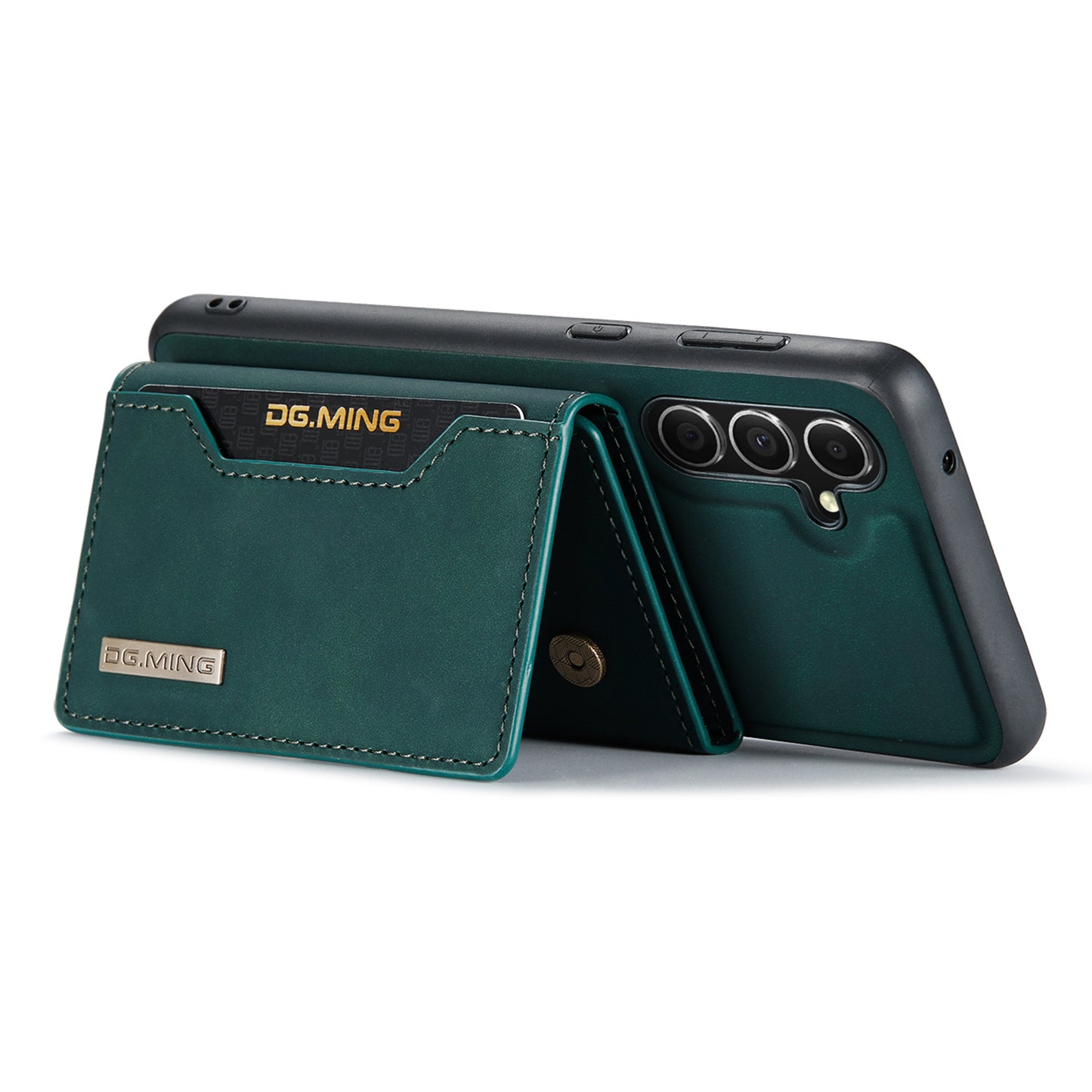 DG.MING M2 Series for Samsung Galaxy A16 5G / A16 4G Case PU+PC+TPU Phone Cover Detachable Wallet - Green