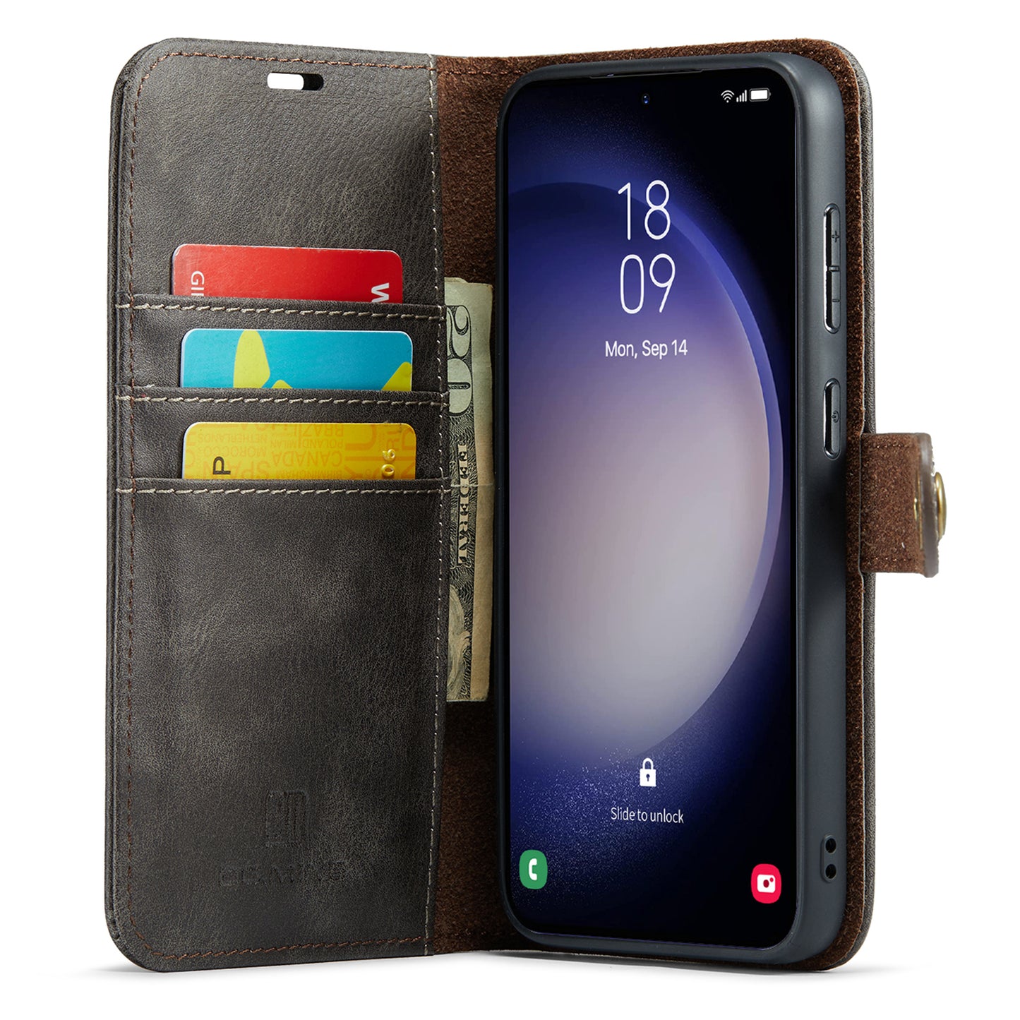 DG.MING for Samsung Galaxy A16 5G / A16 4G Case Detachable Split Leather Phone Cover - Grey