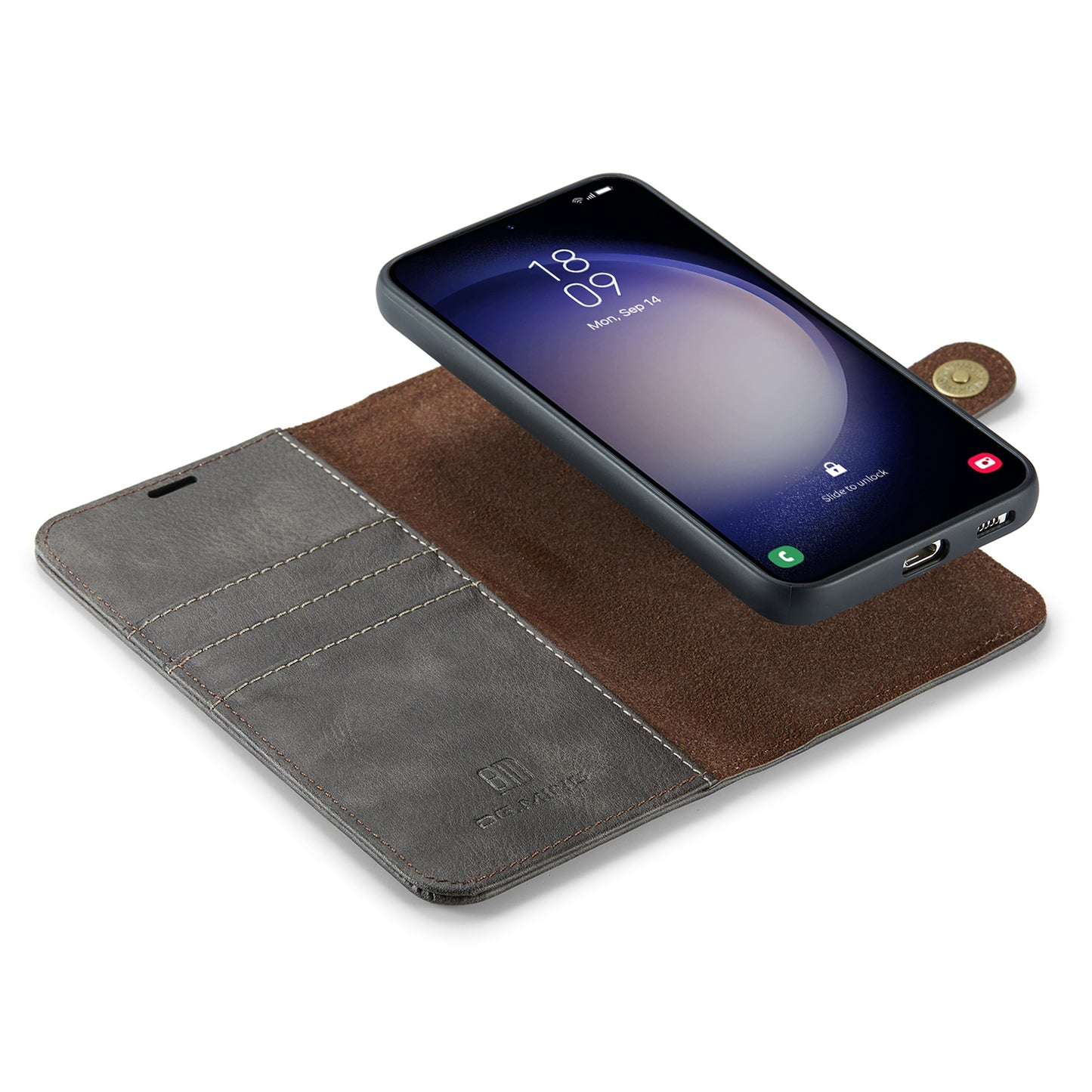 DG.MING for Samsung Galaxy A16 5G / A16 4G Case Detachable Split Leather Phone Cover - Grey