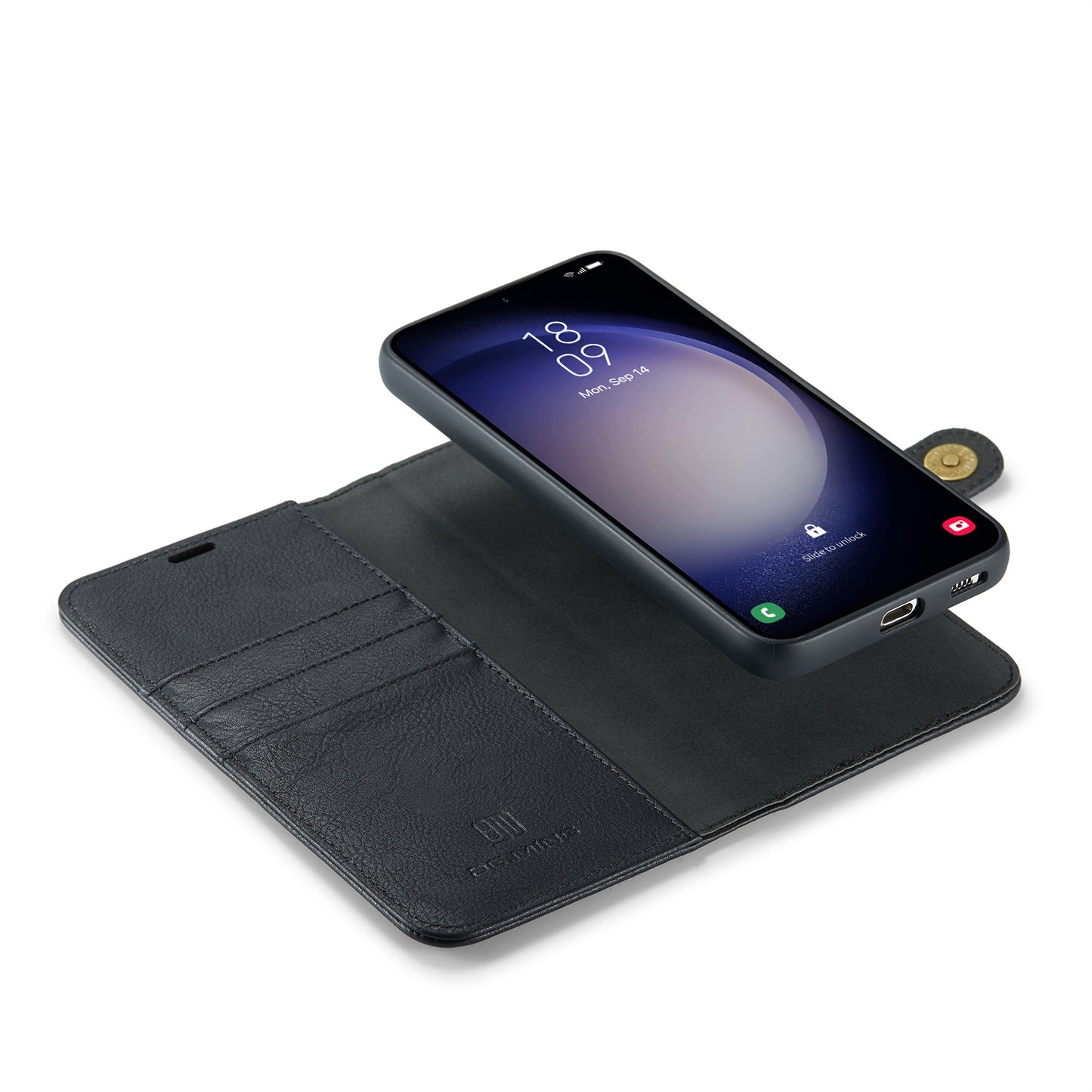 DG.MING for Samsung Galaxy A16 5G / A16 4G Case Detachable Split Leather Phone Cover - Black