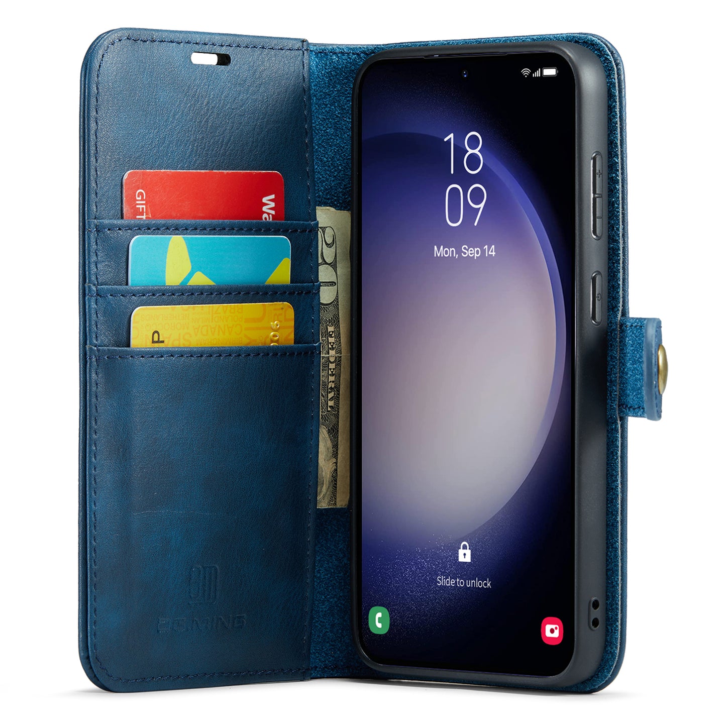 DG.MING for Samsung Galaxy A16 5G / A16 4G Case Detachable Split Leather Phone Cover - Blue