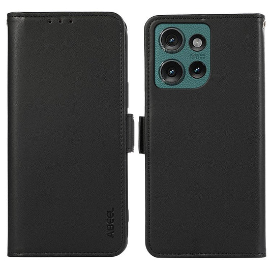 ABEEL For Motorola Edge 50 Neo 5G / Moto S50 5G / Thinkphone 25 5G Case Leather Phone Cover with RFID Blocking Wallet - Black