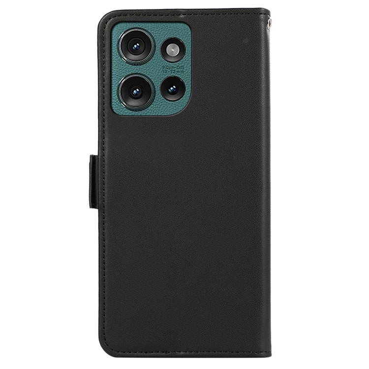 ABEEL For Motorola Edge 50 Neo 5G / Moto S50 5G / Thinkphone 25 5G Case Leather Phone Cover with RFID Blocking Wallet - Black