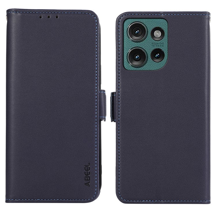 ABEEL For Motorola Edge 50 Neo 5G / Moto S50 5G / Thinkphone 25 5G Case Leather Phone Cover with RFID Blocking Wallet - Blue
