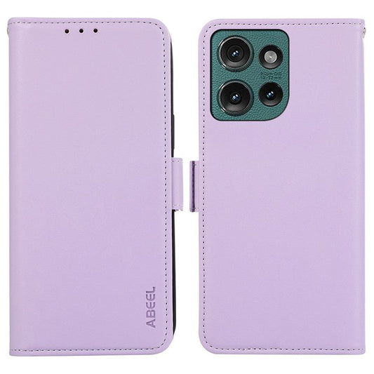 ABEEL For Motorola Edge 50 Neo 5G / Moto S50 5G / Thinkphone 25 5G Case Leather Phone Cover with RFID Blocking Wallet - Purple