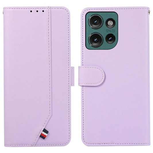For Motorola Edge 50 Neo 5G / Moto S50 5G / Thinkphone 25 5G Case RFID Blocking Flip Leather Phone Cover - Purple