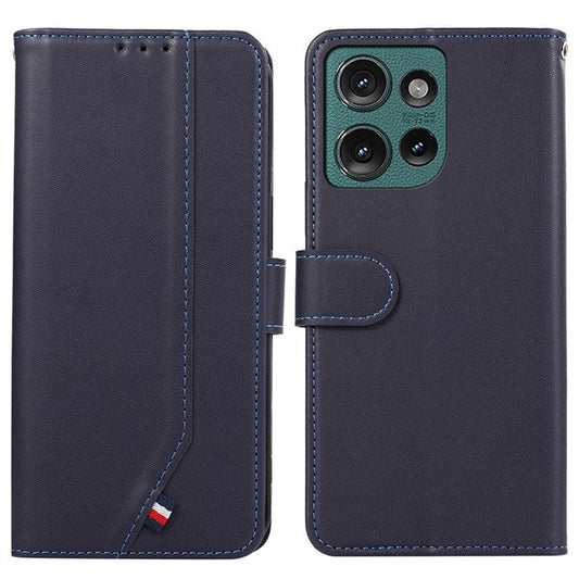 For Motorola Edge 50 Neo 5G / Moto S50 5G / Thinkphone 25 5G Case RFID Blocking Flip Leather Phone Cover - Blue