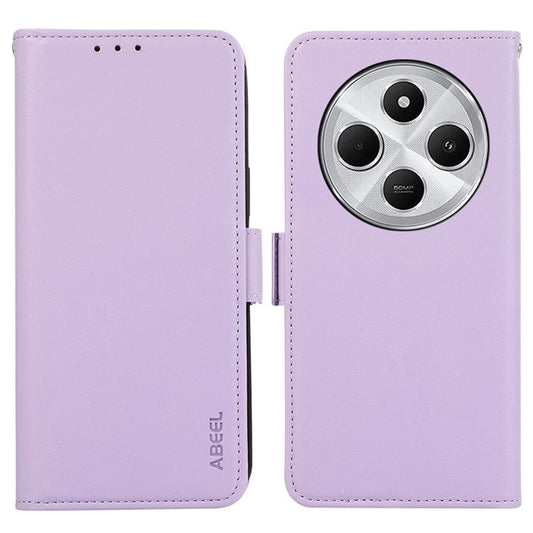 ABEEL For Xiaomi Poco C75 4G / Redmi 14R 5G / 14C 4G Case Leather Phone Cover with RFID Blocking Wallet - Purple