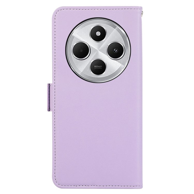 ABEEL For Xiaomi Poco C75 4G / Redmi 14R 5G / 14C 4G Case Leather Phone Cover with RFID Blocking Wallet - Purple