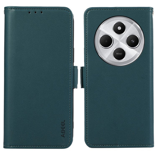 ABEEL For Xiaomi Poco C75 4G / Redmi 14R 5G / 14C 4G Case Leather Phone Cover with RFID Blocking Wallet - Green