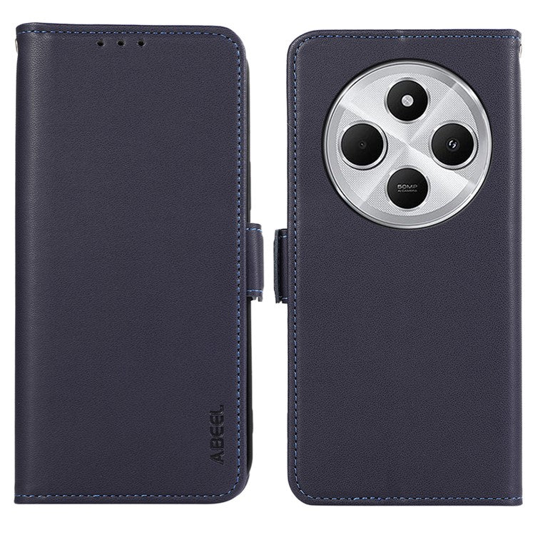 ABEEL For Xiaomi Poco C75 4G / Redmi 14R 5G / 14C 4G Case Leather Phone Cover with RFID Blocking Wallet - Blue