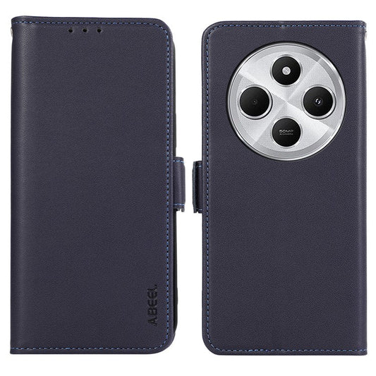 ABEEL For Xiaomi Poco C75 4G / Redmi 14R 5G / 14C 4G Case Leather Phone Cover with RFID Blocking Wallet - Blue