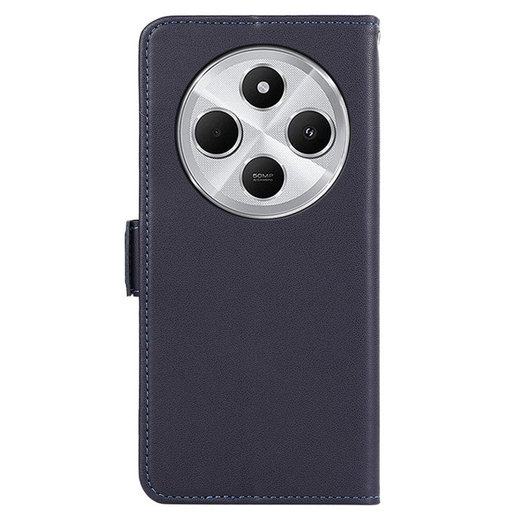 ABEEL For Xiaomi Poco C75 4G / Redmi 14R 5G / 14C 4G Case Leather Phone Cover with RFID Blocking Wallet - Blue