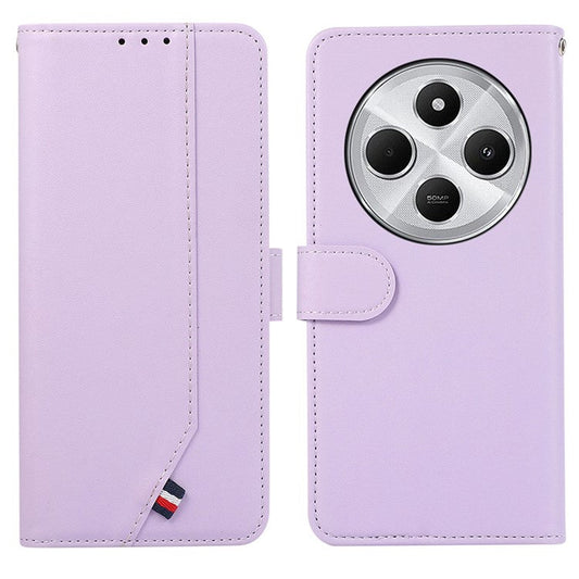 For Xiaomi Poco C75 4G / Redmi 14R 5G / 14C 4G Case RFID Blocking Flip Leather Phone Cover - Purple