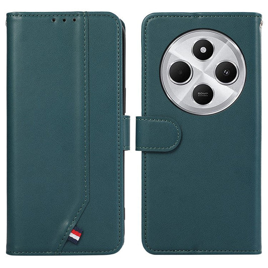 For Xiaomi Poco C75 4G / Redmi 14R 5G / 14C 4G Case RFID Blocking Flip Leather Phone Cover - Green