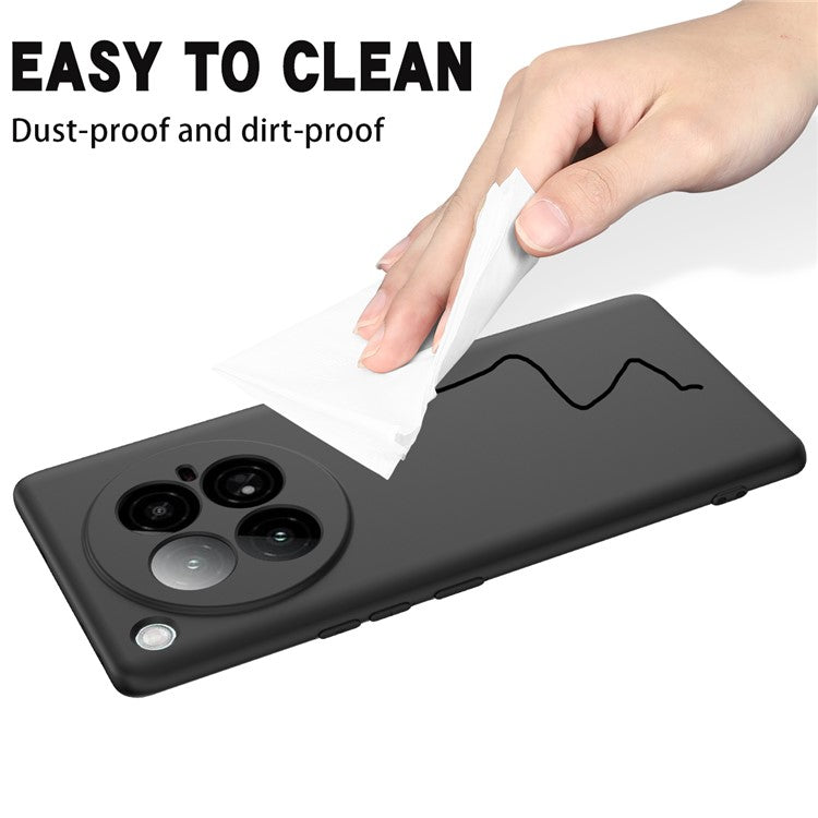 For Infinix Zero 40 4G Case Liquid Silicone Anti-Scratch Phone Cover with Hand Strap - Black