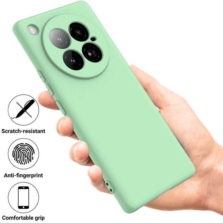 For Infinix Zero 40 4G Case Liquid Silicone Anti-Scratch Phone Cover with Hand Strap - Green