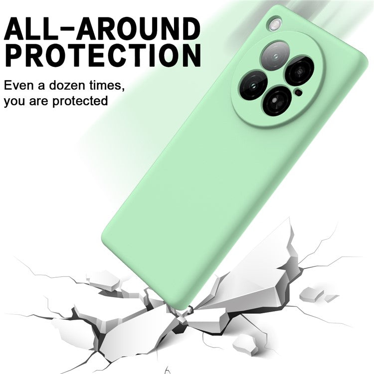 For Infinix Zero 40 4G Case Liquid Silicone Anti-Scratch Phone Cover with Hand Strap - Green