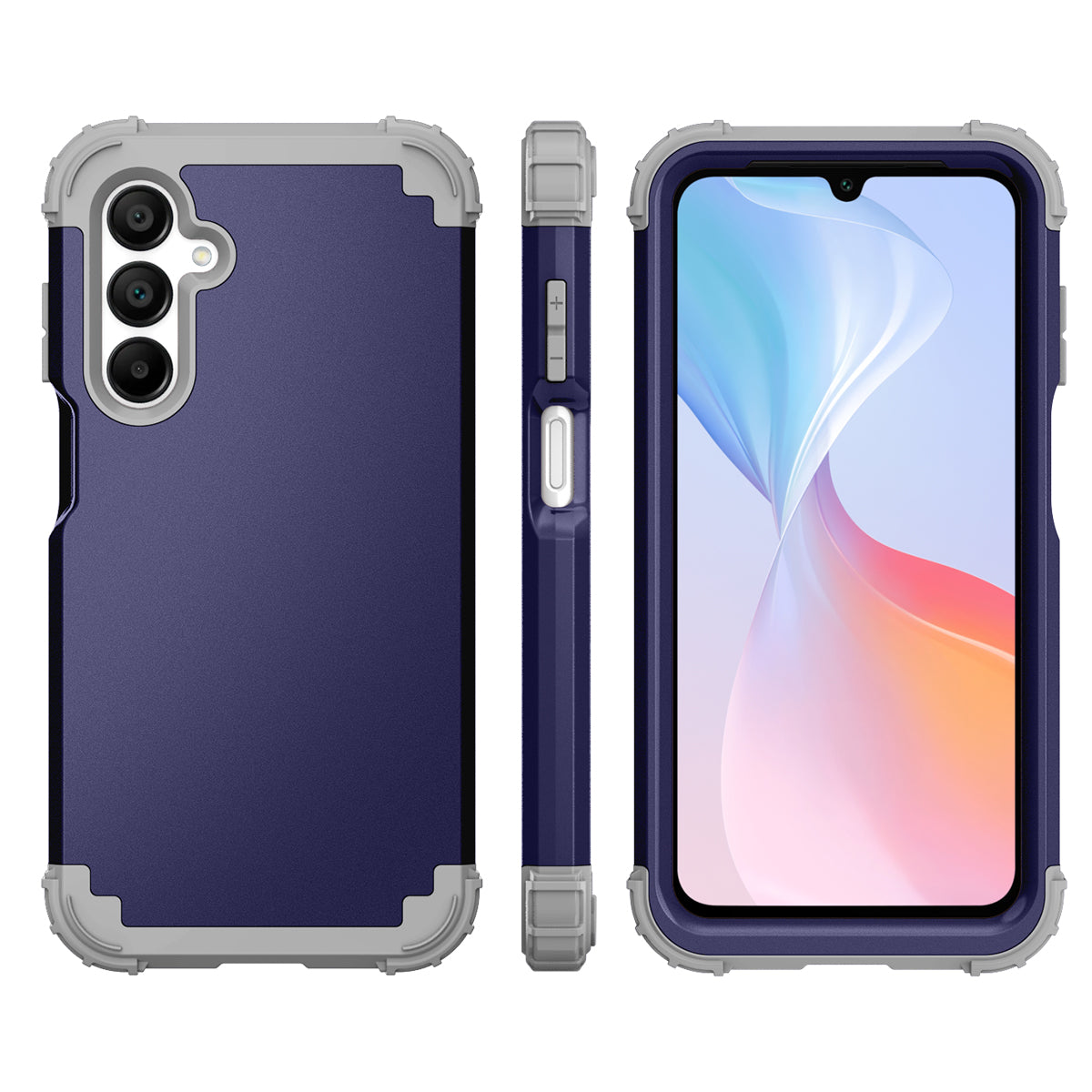 L-Style For Samsung Galaxy A16 5G / A16 4G Case Shockproof PC + TPU Phone Back Cover - Blue