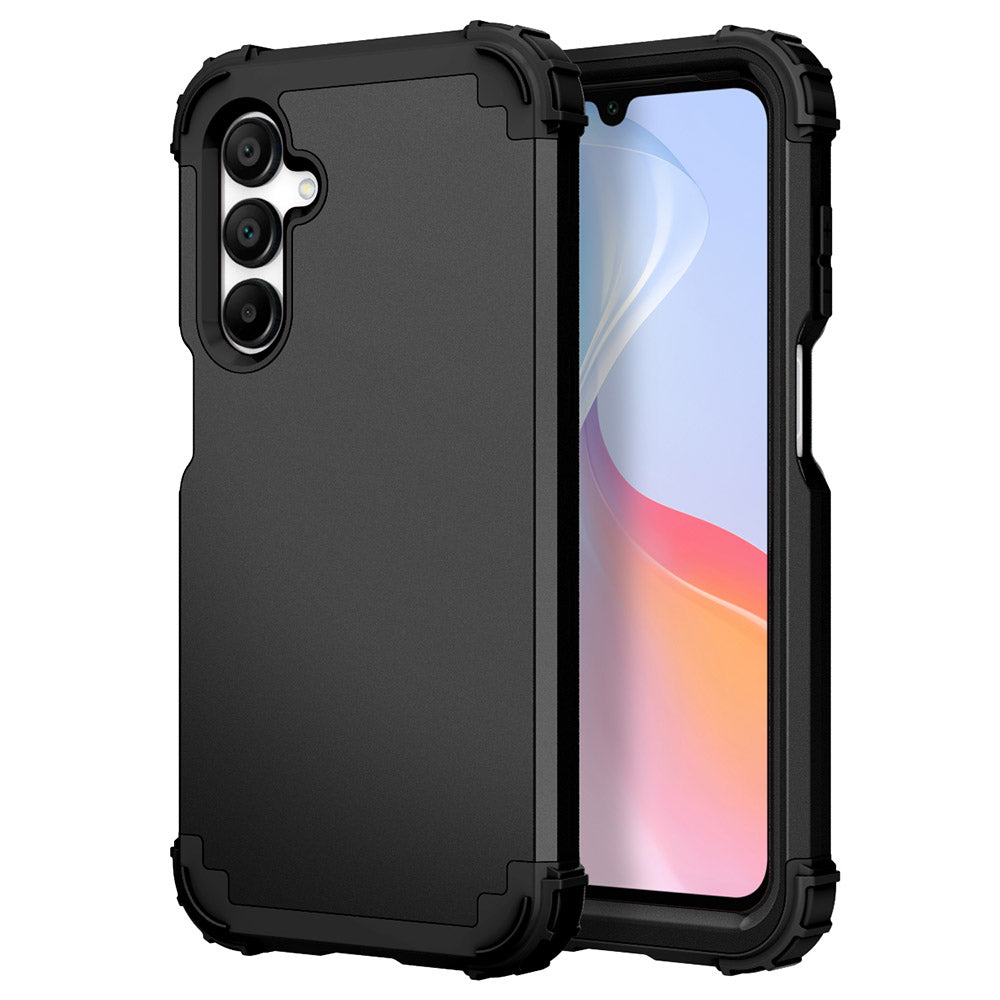 L-Style For Samsung Galaxy A16 5G / A16 4G Case Shockproof PC + TPU Phone Back Cover - Black