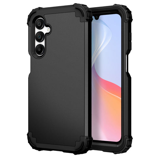 L-Style For Samsung Galaxy A16 5G / A16 4G Case Shockproof PC + TPU Phone Back Cover - Black