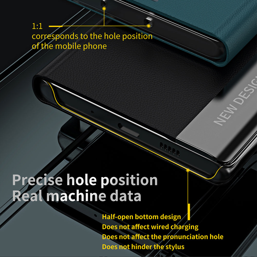 For Samsung Galaxy A16 5G / A16 4G Case Anti-Drop Leather Phone Cover with Stand - Black