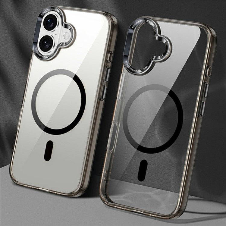 XUNDD For iPhone 16 Case Compatible with MagSafe TPU+Acrylic Airbag Corners Protective Cover - Black