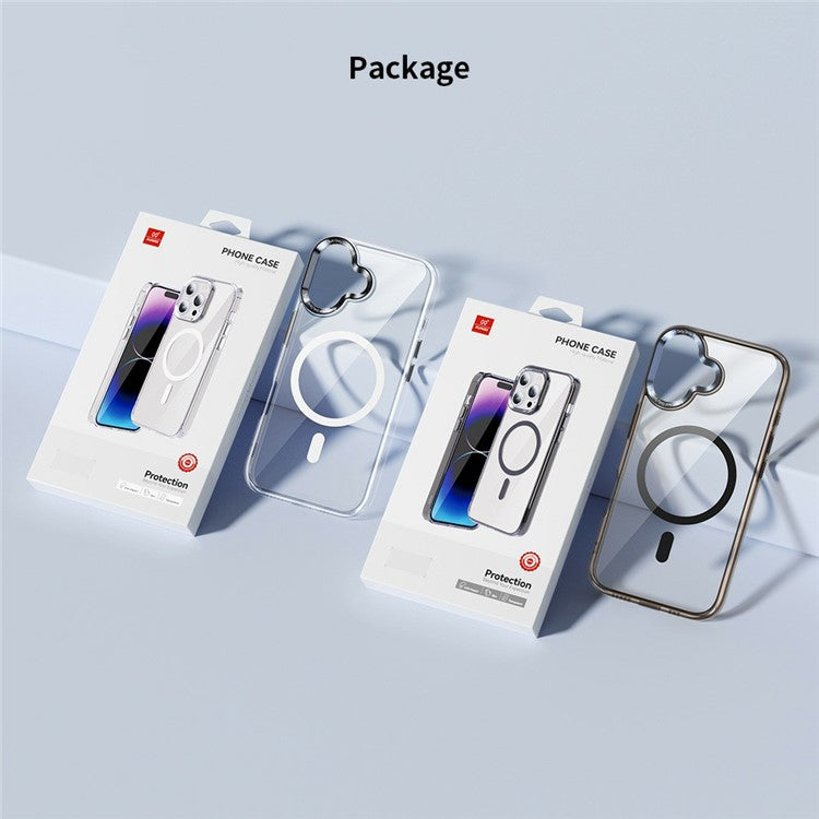 XUNDD For iPhone 16 Case Compatible with MagSafe TPU+Acrylic Airbag Corners Protective Cover - Black